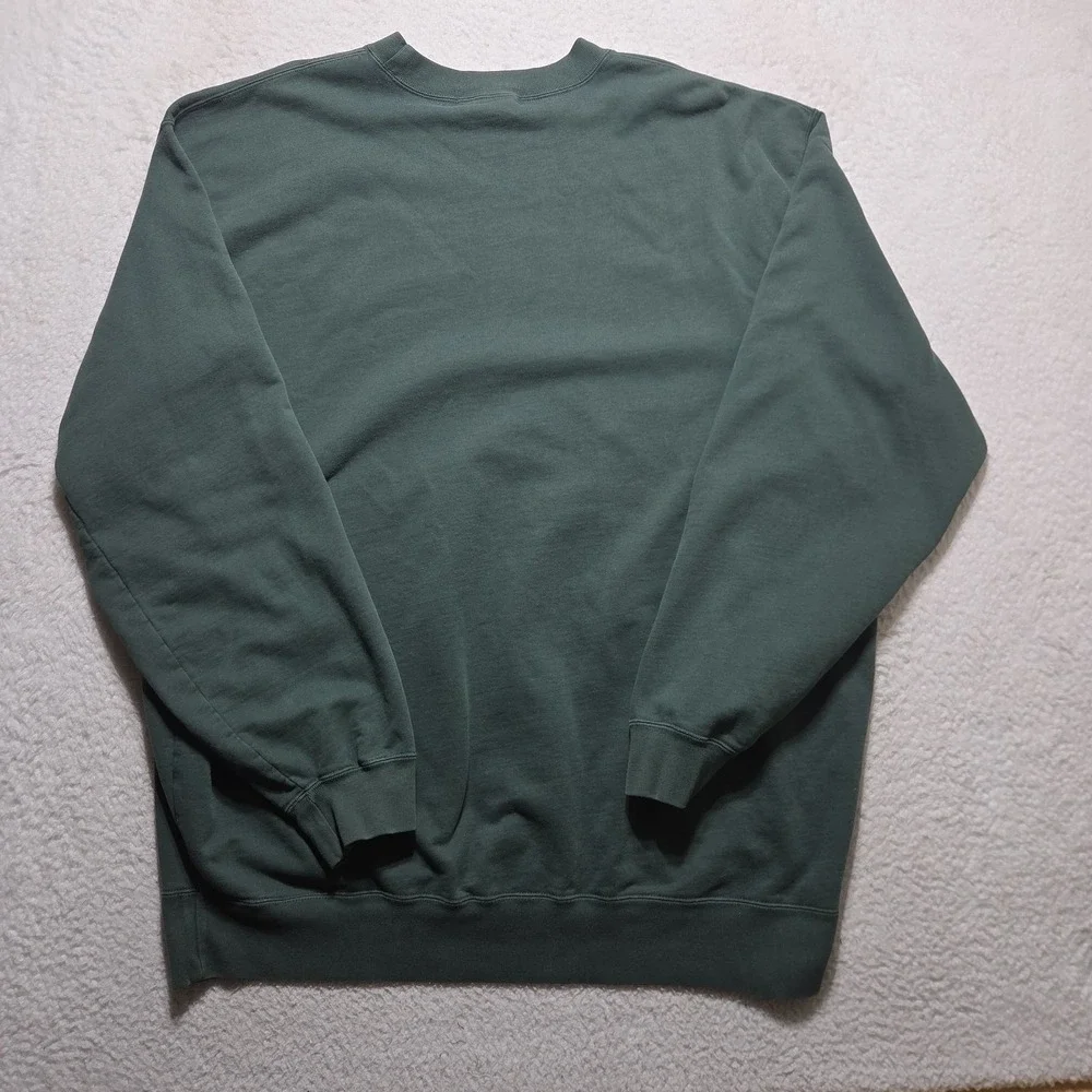 Vintage 90's Polo Ralph Lauren Crewneck Sweatshirt Pullover 3XLT Tall Green Pony